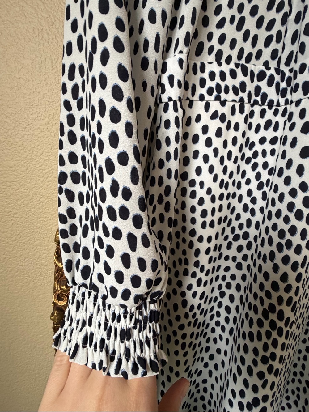 J. Crew White Dress with Black Dot Print - Picture 3 of 6